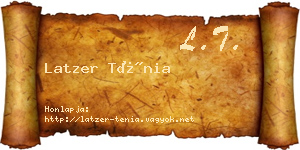Latzer Ténia névjegykártya